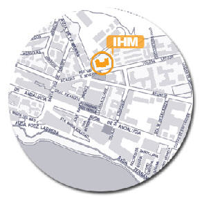 Ampliación de la ubicación del IHM en el mapa de Cádiz